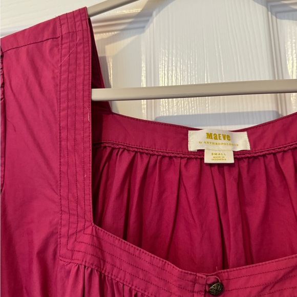 Anthro Maeve Tabitha Pink Swing Tunic Dress Small in Plum - Picture 5 of 6